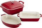STAUB Ceramics Baking Dish Set, 5 pc, Cherry
