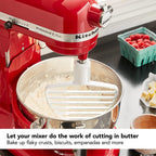 KitchenAid Pastry Tilt Head Stand Mixer Beater Attachment, White