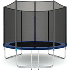 Gymax 10 FT Trampoline Combo Bounce Jump Safety Enclosure Net W/Spring Pad Ladder