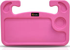 EcoNour 2 in 1 Car Steering Wheel Desk | Steering Wheel Tray for Laptop and Food | Pink Car Table Tray for Eating with Drinks Holder | Pink Car Accessories