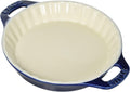 STAUB Ceramics Bakeware-Pie-Pans Dish, 9", 9-inch, Dark Blue