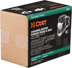 CURT 45920 Channel Mount Pintle Attachment with 2-5/16-Inch Ball, 13,000 lbs, Shank Required , Black