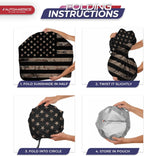 Autoamerics 1-Piece Windshield Sun Shade Brown Camo American Flag USA  - Foldable Car Front Window Sunshade for Most Sedans SUV Truck - Blocks Max UV Rays and Keeps Your Vehicle Cool - Large