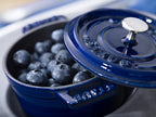 Staub Cast Iron 7-qt Round Cocotte - Dark Blue, Made in France