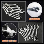 Without Socket Wrench Mechanic Tool Set Tubing Ratchet Wrench Moving Head Ratchet Wrench Tools for Car Vehicle Auto Replacement Parts Hand Tool Manual Car (Color : Fixed Head 12 pcs)