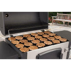Grill Porcelain-Enameled Cast Iron Cart Style in Black and  Steel
