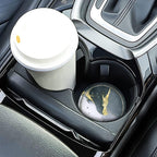 2.75" Bling Car Cup Coaster, Car Cup Holder Insert Coasters Silicone Anti-Slip Crystal Rhinestone Drink Car Cup Mat, Universal Vehicle Interior Accessories for Women Girls (2PCS Black Marble)