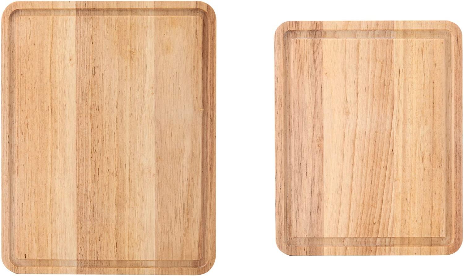 KitchenAid Classic Wood Cutting Board Set, Set of 2, Natural