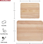 KitchenAid Classic Wood Cutting Board Set, Set of 2, Natural