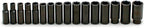 Wright Tool 467 16-Piece 6-Point Deep Impact Metric Socket Set