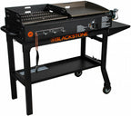 Griddle and Charcoal Grill Combo Flat Top Gas Hibachi Station BBQ NEW