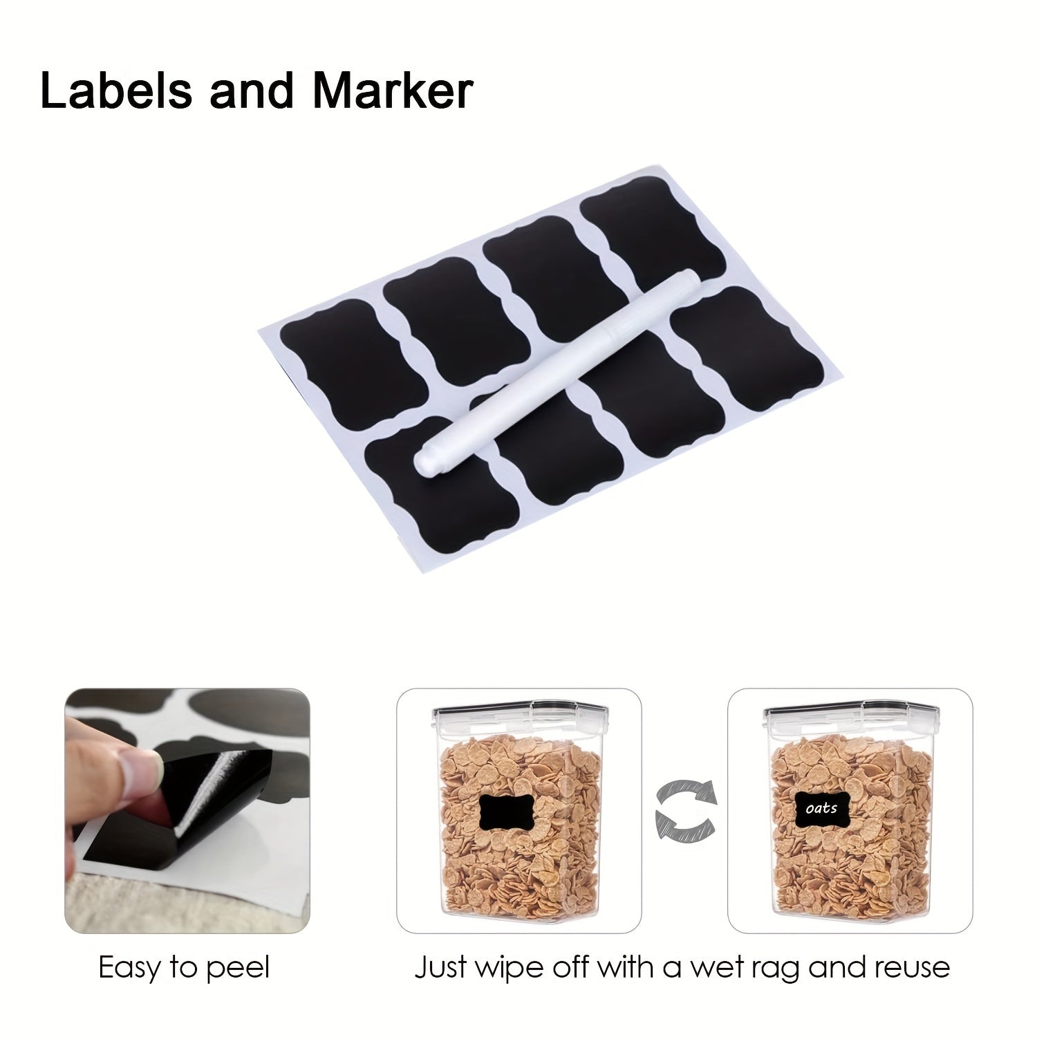 1/6pcs 54oz/1.6L Airtight Plastic Food StoraContainers With Lid, BPA Free,PP Material, No LeaKitchen Organizer For Coffee Beans Flour Sugar