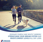 Umeken Okinawa Zedoary Purple and White Turmeric with Fermented Cabbage Extract, 1 Month Supply, 60 Packets, Pack of 4