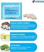 Umeken Okinawa Zedoary Purple and White Turmeric with Fermented Cabbage Extract, 1 Month Supply, 60 Packets, Pack of 4