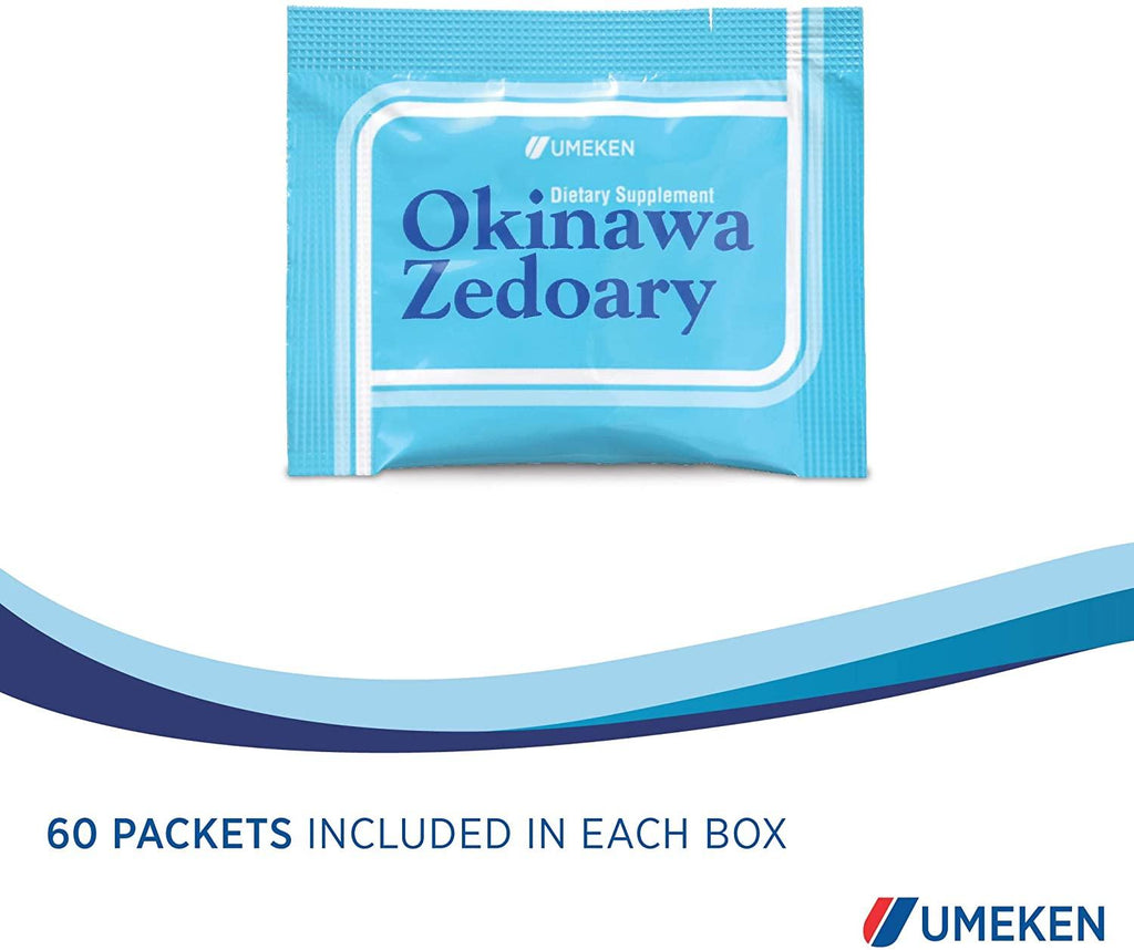 Umeken Okinawa Zedoary Purple and White Turmeric with Fermented Cabbage Extract, 1 Month Supply, 60 Packets, Pack of 4