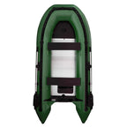 ALEKO Inflatable 4-Person Fishing Boat - Aluminum Floor - 10.5 Feet - Green