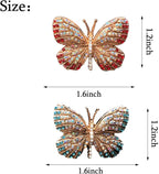 ZOSTLAND Rhinestone Car Decorative Clip,Car Air Fresheners,Metal Car Air Vent Clip,Personalized Automotive Interior Decoration Accessories,Car Decor Gift for women,Girl,man (2pcs Butterfly)