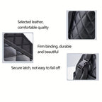 Car Purse Handbag Holder Between Seats, Leather Car Seat Back Organizer With 3 Pockets, LarCapacity StoraBag
