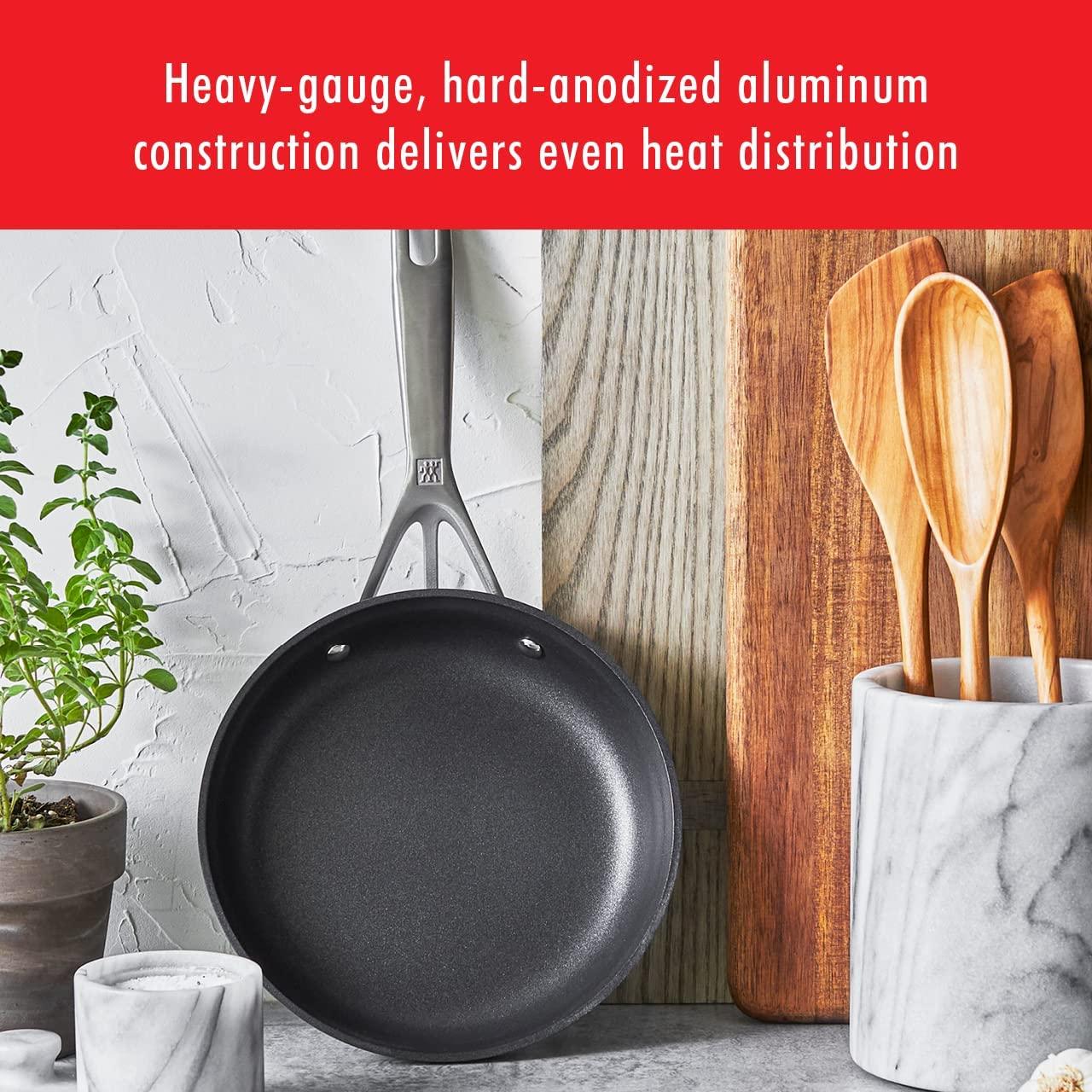 ZWILLING Motion Nonstick Hard-Anodized 10-Piece Cookware Set in Grey, Dutch Oven, Fry pan, Saucepan