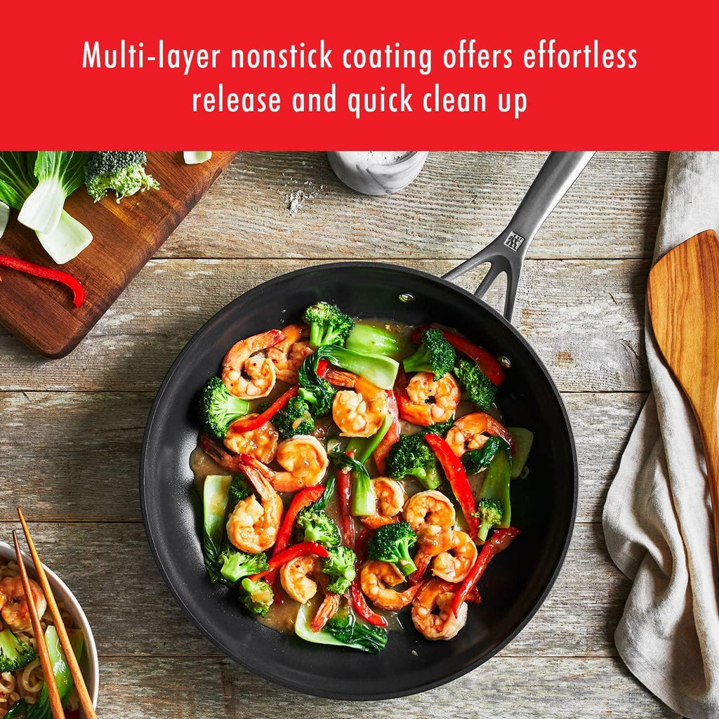 ZWILLING Motion Nonstick Hard-Anodized 10-Piece Cookware Set in Grey, Dutch Oven, Fry pan, Saucepan
