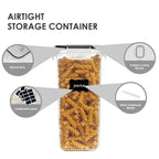 3/4/7pcs Plastic Airtight Food Containers For Kitchen Organization With Lids, 24 Labels, 1 Marker For Cereal And Flour StoraContainers PP Material
