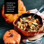 STAUB Cast Iron 3.5 Qt Pumpkin Dutch Oven, Cocotte, Burnt Orange, Made in France