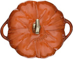 STAUB Cast Iron 3.5 Qt Pumpkin Dutch Oven, Cocotte, Burnt Orange, Made in France