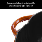 STAUB Cast Iron 3.5 Qt Pumpkin Dutch Oven, Cocotte, Burnt Orange, Made in France
