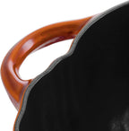 STAUB Cast Iron 3.5 Qt Pumpkin Dutch Oven, Cocotte, Burnt Orange, Made in France