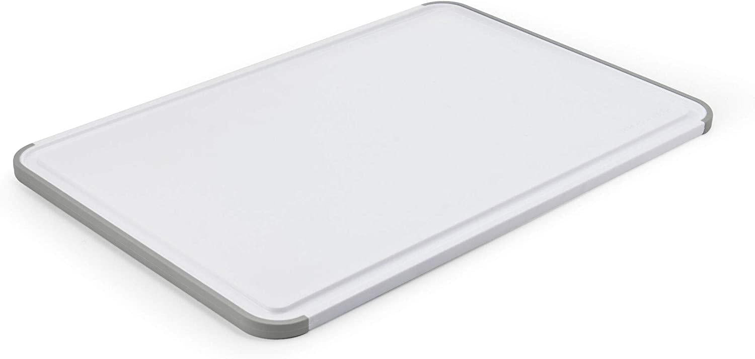 KitchenAid Classic Nonslip Plastic Cutting Board, 12x18-Inch, White