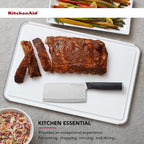 KitchenAid Classic Nonslip Plastic Cutting Board, 12x18-Inch, White