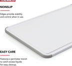 KitchenAid Classic Nonslip Plastic Cutting Board, 12x18-Inch, White
