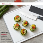 KitchenAid Classic Nonslip Plastic Cutting Board, 12x18-Inch, White