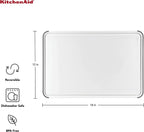 KitchenAid Classic Nonslip Plastic Cutting Board, 12x18-Inch, White