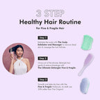 Tangle Teezer The Fine and Fragile Ultimate Detangling Brush, Dry and Wet Hair Brush Detangler for Color-Treated, Fine and Fragile Hair, Hypnotic Heather
