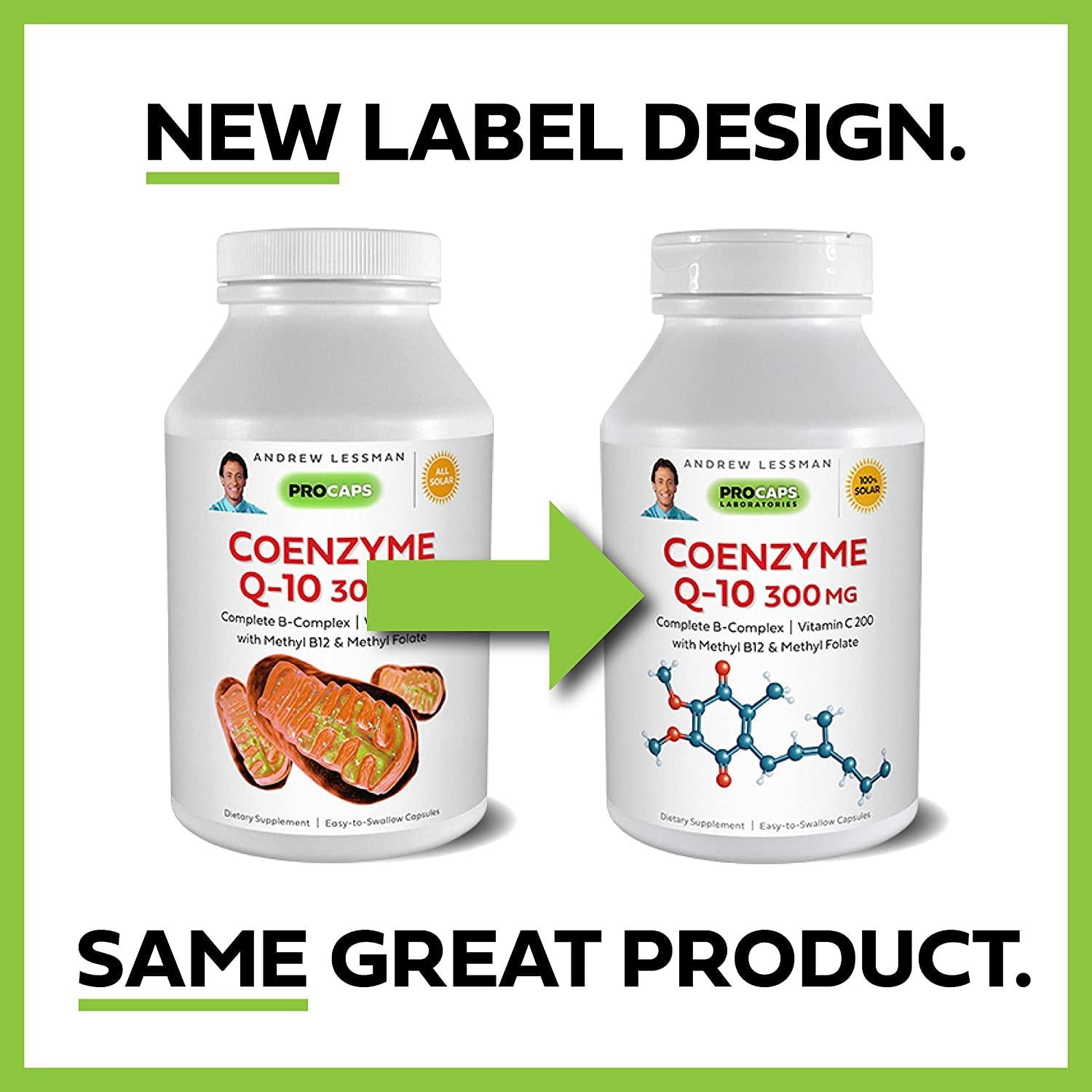 Andrew Lessman Coenzyme Q-10 300 mg 240 Capsules – Essential for Energy Production and Optimum Key Organ Function, Anti-Oxidant Support, Depleted by Aging, Plus B-Complex. Easy to Swallow Capsules
