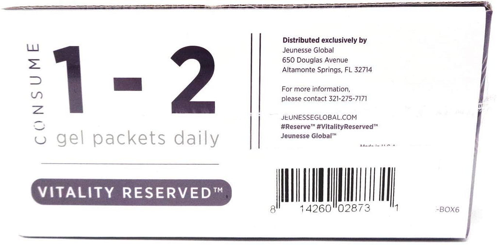 Jeunesse Global Reserve Antioxidant Fruit Blend Nutritional Supplement, (30ml) 30 Packets per Box (Pack of 3)