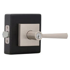 PrestiSpyglass Satin Nickel Keyed Universal Entry Door Lever Featuring SmartKey Security