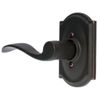 Accent Aged Bronze Left Handed Dummy Door Lever with Camelot Trim