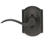 Accent Aged Bronze Left Handed Dummy Door Lever with Camelot Trim