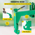 3-Point  Hitch, 3000 LBS Lifting Capacity Tractor  Hitch, 27.5" Between Lower Arms Attachments  Hitch, No Welding & 5 Level Adjustable Bolt, Adaptation to Category 1 & 2 Tractors