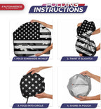 Autoamerics 1-Piece Windshield Sun Shade B&amp;W Camo American Flag USA  - Foldable Car Front Window Sunshade for Most Sedans SUV Truck - Blocks Max UV Rays and Keeps Your Vehicle Cool - Medium