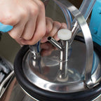Electric MilMachine, funchic 25L Milker Machine with 304  Steel Bucket for Farm Cows 110V