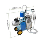 Electric MilMachine, funchic 25L Milker Machine with 304  Steel Bucket for Farm Cows 110V