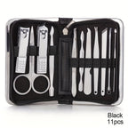 Nail Clipper Set 11/26pcs Set Manicure Set  Anti Splash Fingernail Cutter  Steel Nail Scissor Cuticle Tools