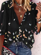 Ladies Casual Printed Floral T-shirt
