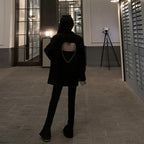 back heart black coat