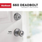 660 Series Satin Chrome Single Cylinder Deadbolt