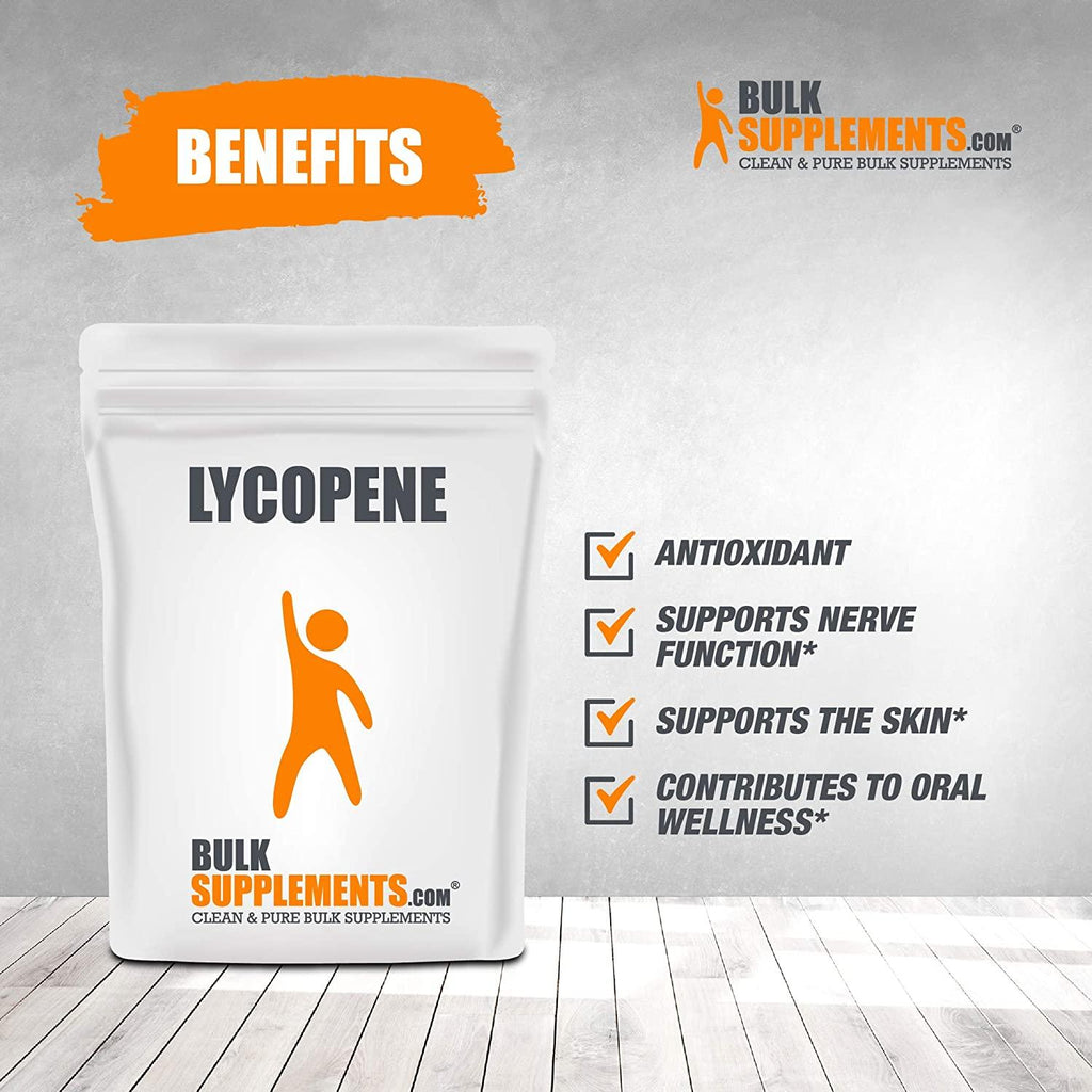 BulkSupplements.com Lycopene Powder Antioxidants Supplement - Nutritional Supplements - Prostate Supplements for Men - Prostate Supplement (1 Kilogram - 2.2 lbs)