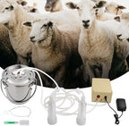 Goat MilMachine 3L, Automatic Pulsation Vacuum Pump Milker, Portable Pulse Electric Milker with Vacuum Pump & Portable  Bucket for Goats（US Plug） (3L Goat)